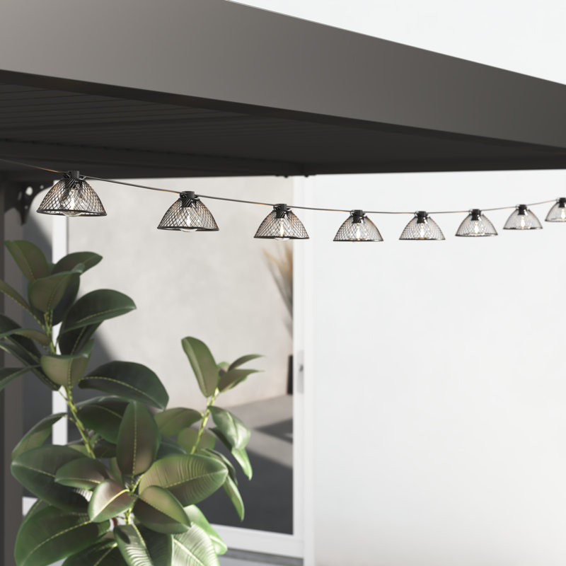 120'' Black Aluminum Outdoor LED String Lights