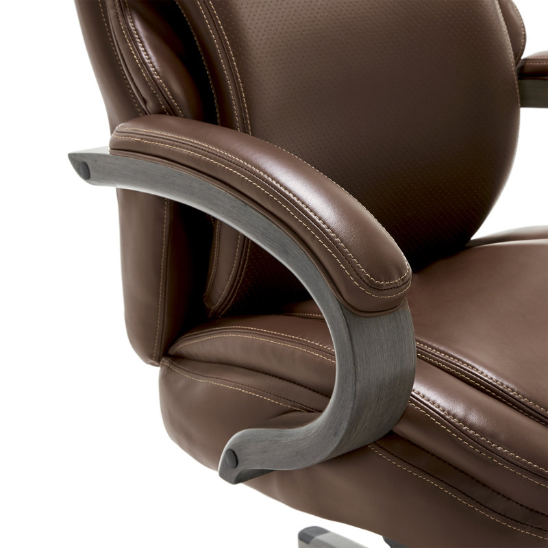 Chestnut Brown Leather High-Back Swivel Executive Chair