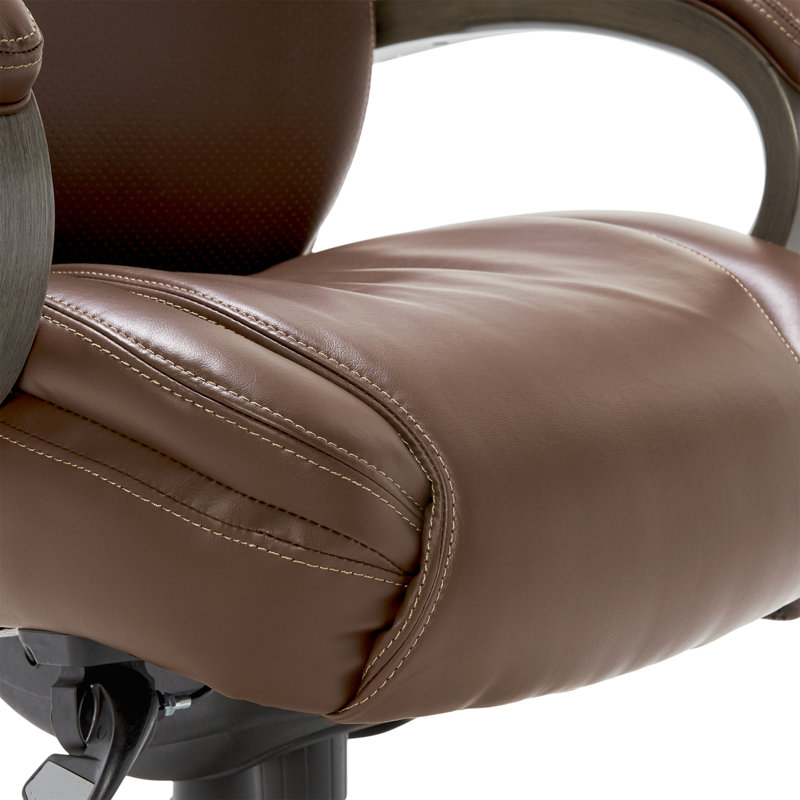 Chestnut Brown Leather High-Back Swivel Executive Chair