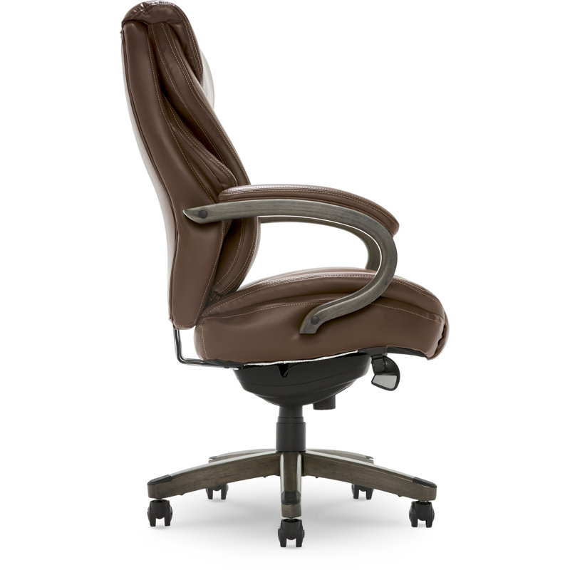 Chestnut Brown Leather High-Back Swivel Executive Chair