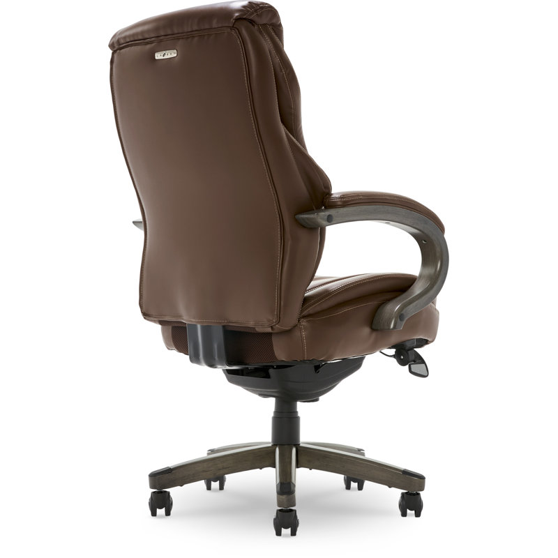 Chestnut Brown Leather High-Back Swivel Executive Chair