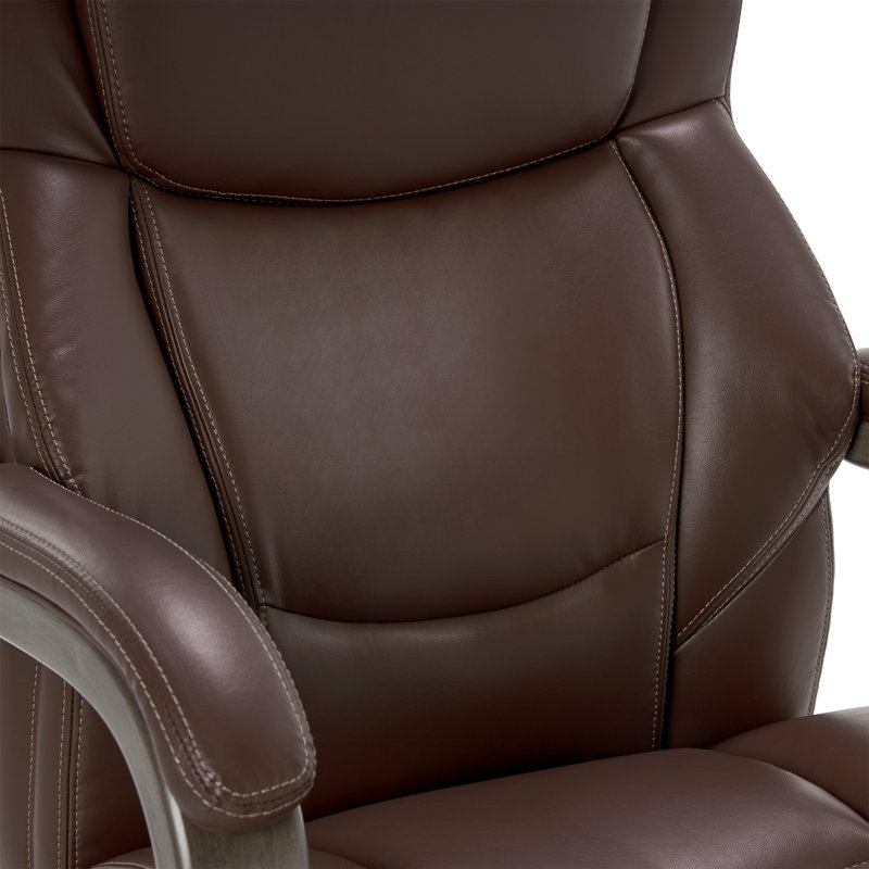 Chestnut Brown High-Back Executive Leather Office Chair
