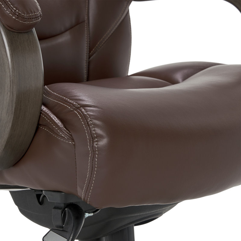 Chestnut Brown High-Back Executive Leather Office Chair