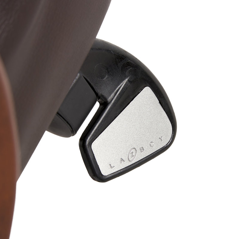 Brown Leather High Back Executive Swivel Chair with Fixed Arms