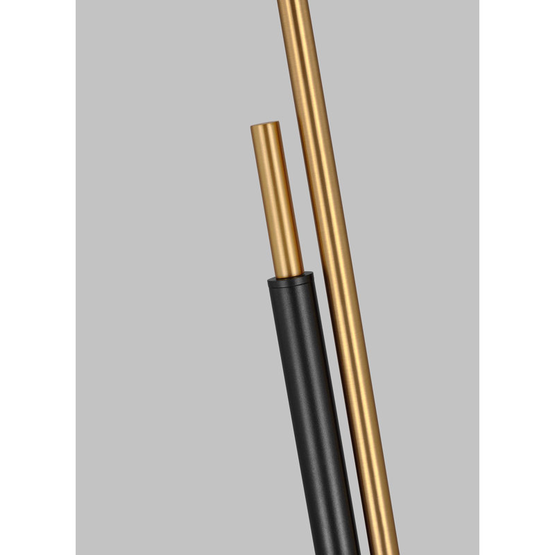 Adjustable Franklin Pharmacy Floor Lamp in Burnished Brass and Deep Bronze