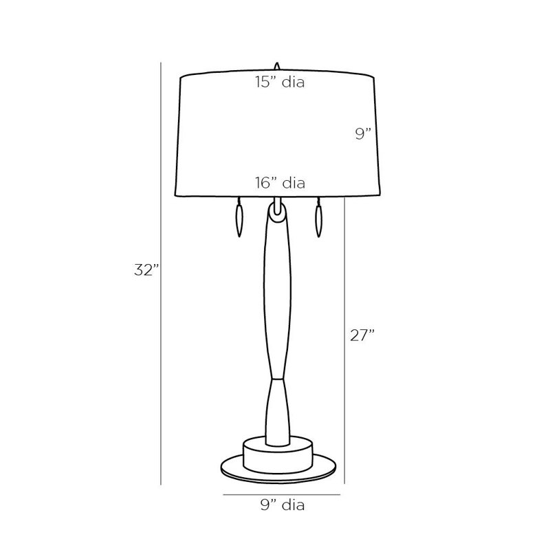 Elegant Modern Black Danseuse Table Lamp with Bronze Accents