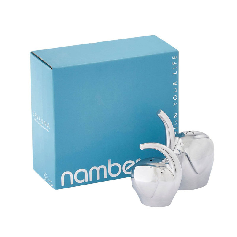 Silver Elephant Shaped Metal Salt and Pepper Shakers