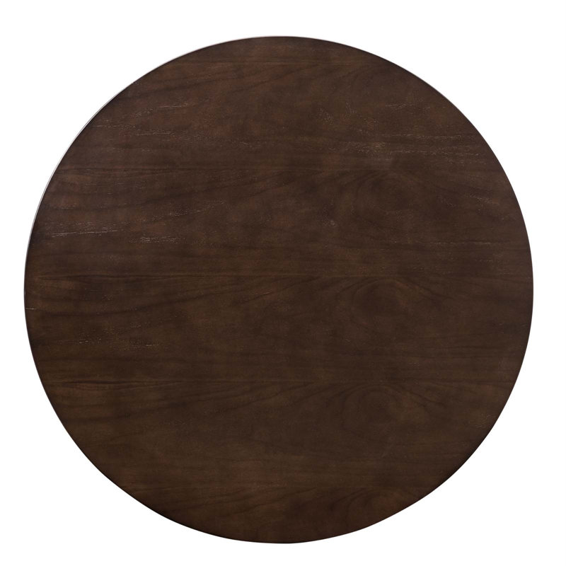 Tupelo Mid-Century Modern Round Cherry Walnut Dining Table