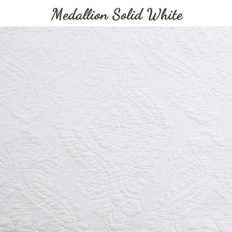 White Microfiber Twin Reversible Daybed Quilt Set