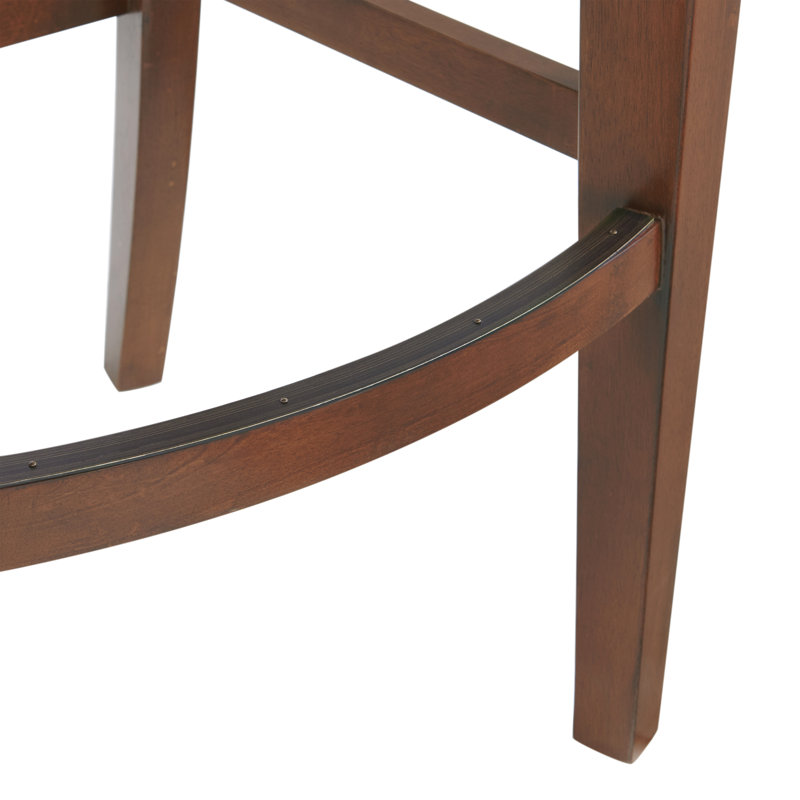 Elegant Mahogany Rubberwood Counter Height Swivel Stool, Set of 2