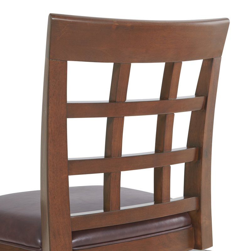 Elegant Mahogany Rubberwood Counter Height Swivel Stool, Set of 2