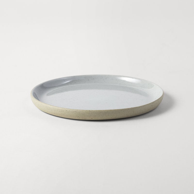Sablo 5.5" Gray Ceramic Round Side Plates, Set of 4