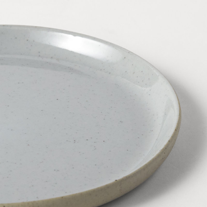 Sablo 5.5" Gray Ceramic Round Side Plates, Set of 4