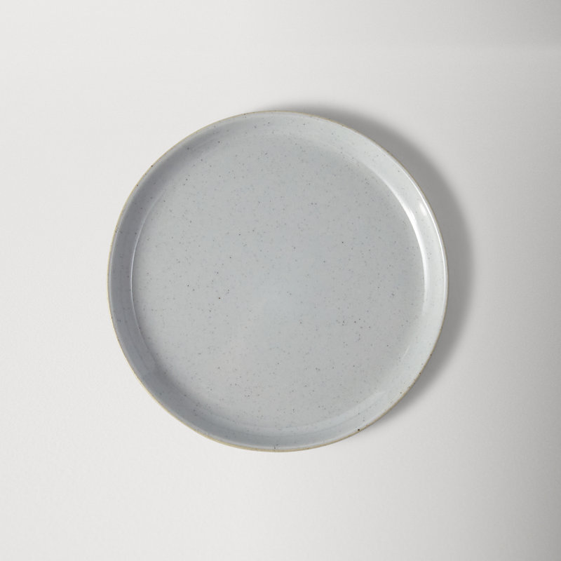 Sablo 5.5" Gray Ceramic Round Side Plates, Set of 4