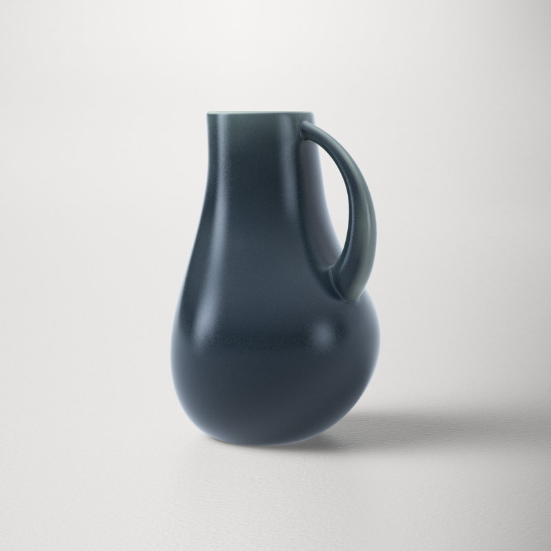 Adriatic Blue 72oz Stoneware Pitcher with Tapered Handle