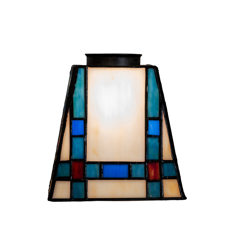 Prairie Wheat 5" Square Stained Glass Lamp Shade
