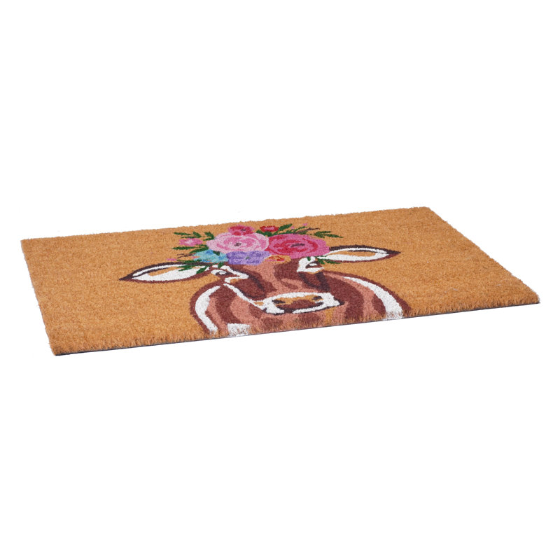 Sassy Cow Coir Outdoor Doormat 29"L x 17"W with Vinyl Back