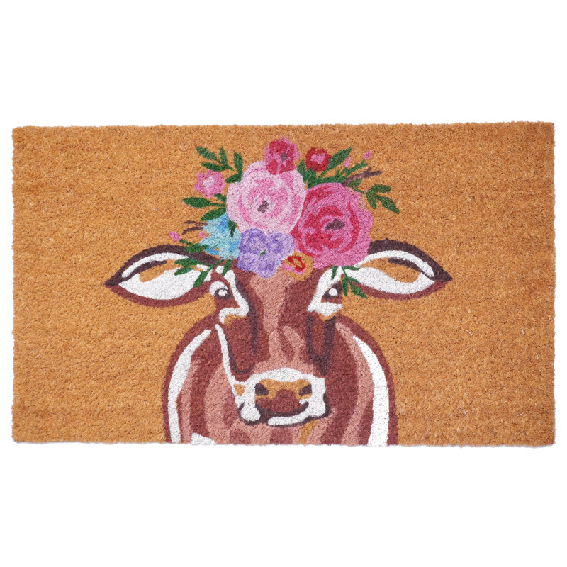 Sassy Cow Coir Outdoor Doormat 29"L x 17"W with Vinyl Back