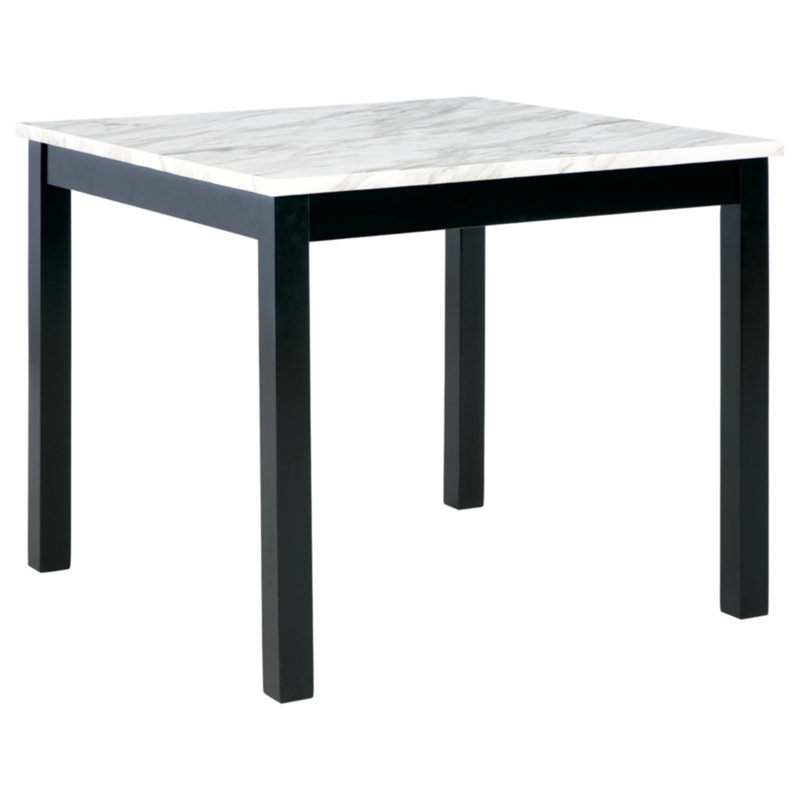 Contemporary Black and Blue Marble Counter Height Dining Set