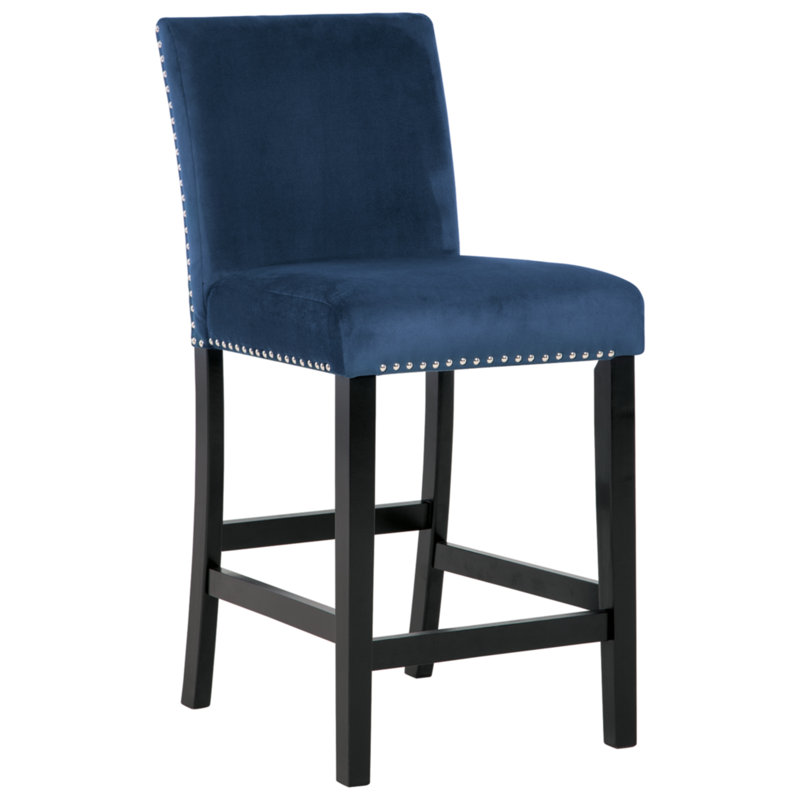Contemporary Black and Blue Marble Counter Height Dining Set