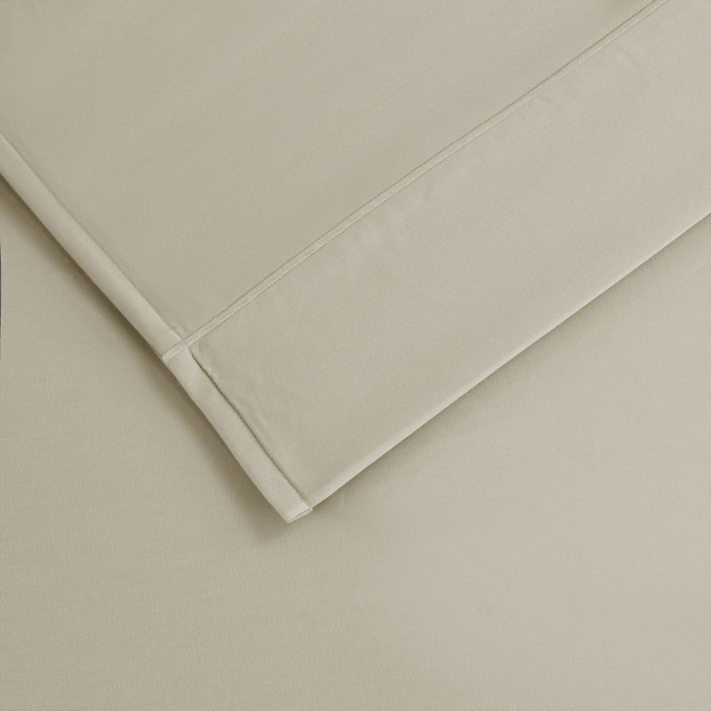 King Gray Solid Cotton Sheet Set with Baratta Hemstitch