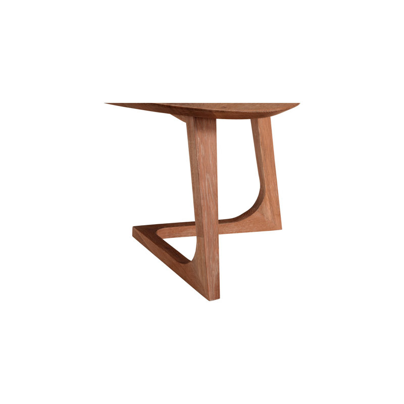 Mid-Century Modern Oval Walnut End Table