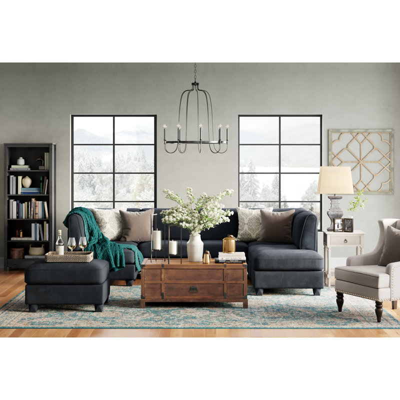 Rustic Mango Wood & Metal 44" Lift-Top Coffee Table with Storage