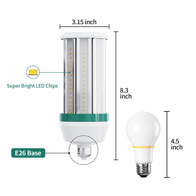 5000 Lumen Daylight LED Corn Cob Light Bulb
