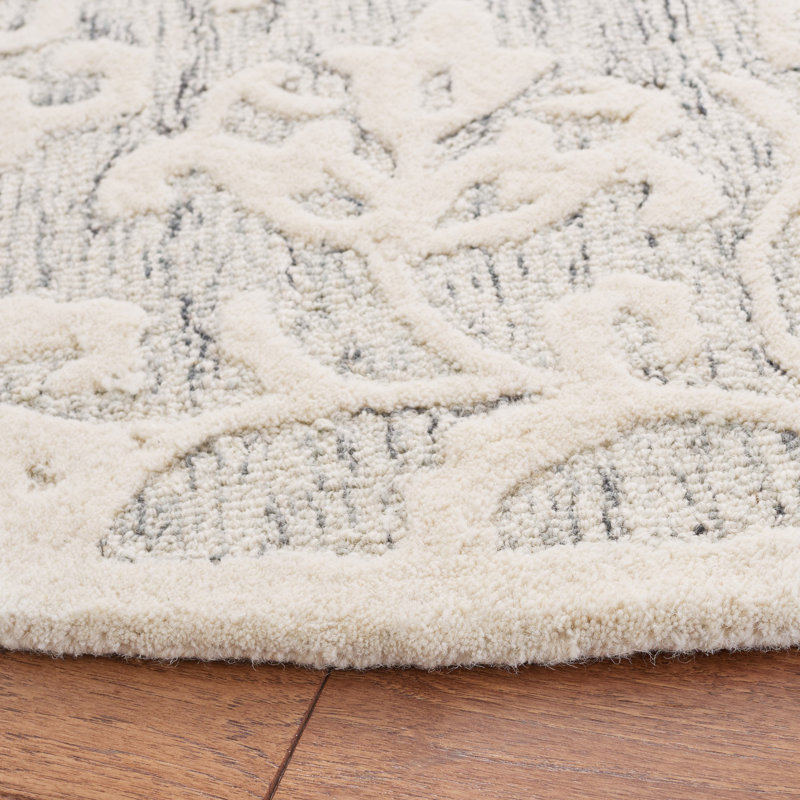 Handcrafted Metro Tufted Wool Rectangular Rug 8' x 10' - Gray