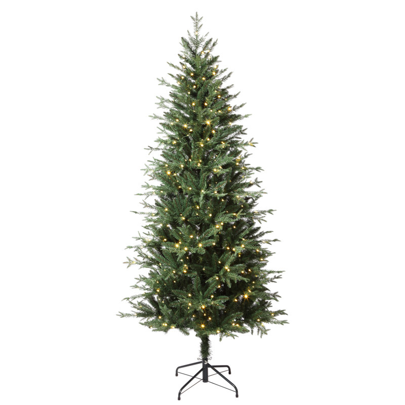 6.5' Green Fir Artificial Christmas Tree with Multicolor LED Lights