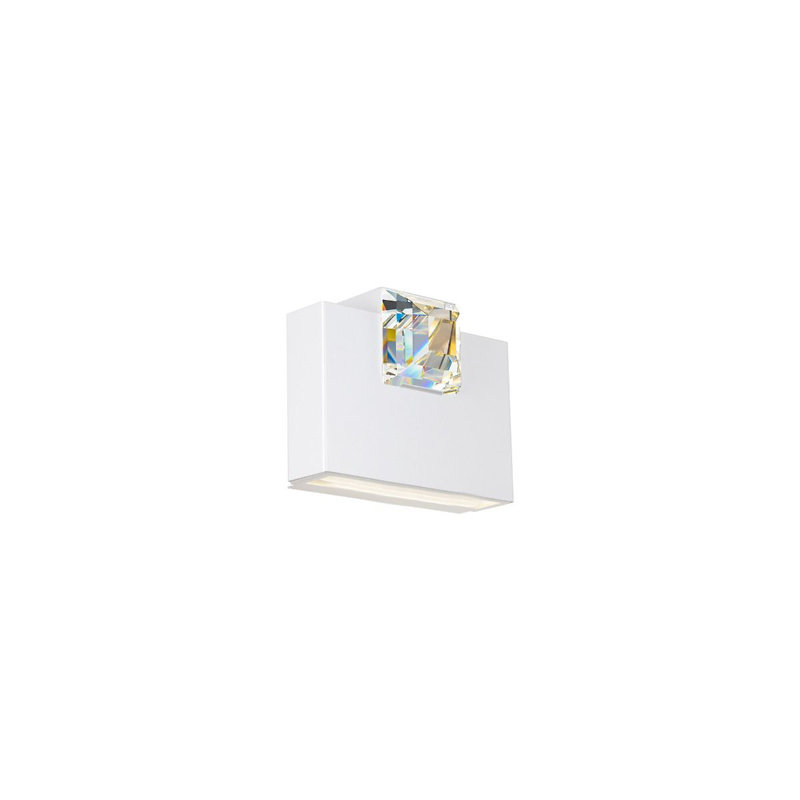 White Crystal LED Dimmable Wall Sconce