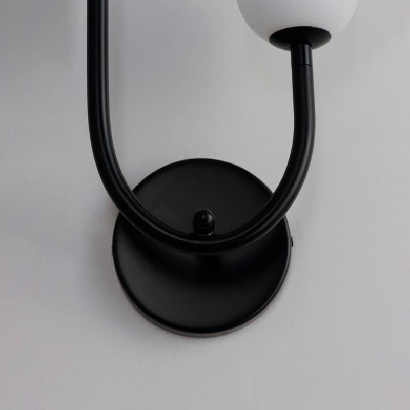 Alina Black Dimmable LED Wall Sconce with Glass Spheres