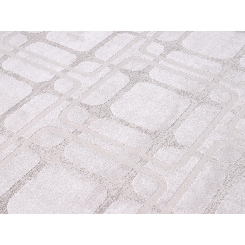 Hypnos Multicolor Geometric Reversible Synthetic Rug, 5'3" x 7'7"