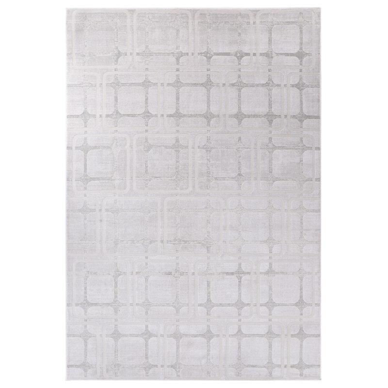 Hypnos Multicolor Geometric Reversible Synthetic Rug, 5'3" x 7'7"