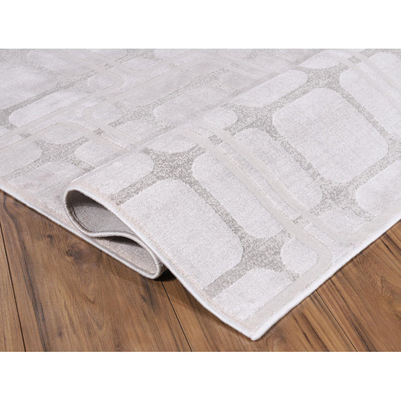 Hypnos Multicolor Geometric Reversible Synthetic Rug, 5'3" x 7'7"