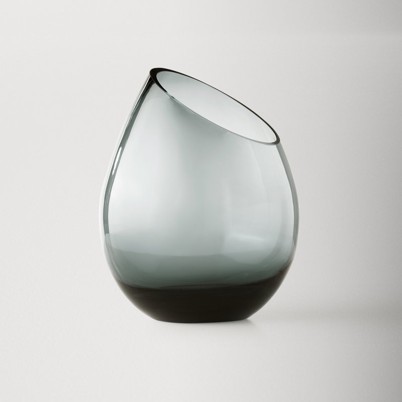 Elegant Smoke Glass Novelty Table Vase by Justyna Poplawska