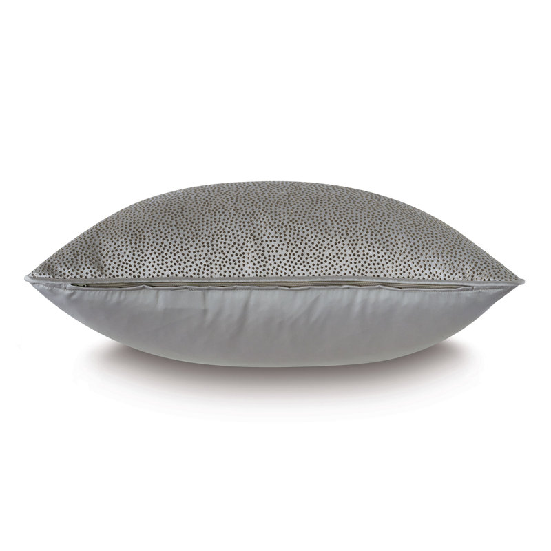 Silvio Embroidered Square Decorative Pillow with Satin Back