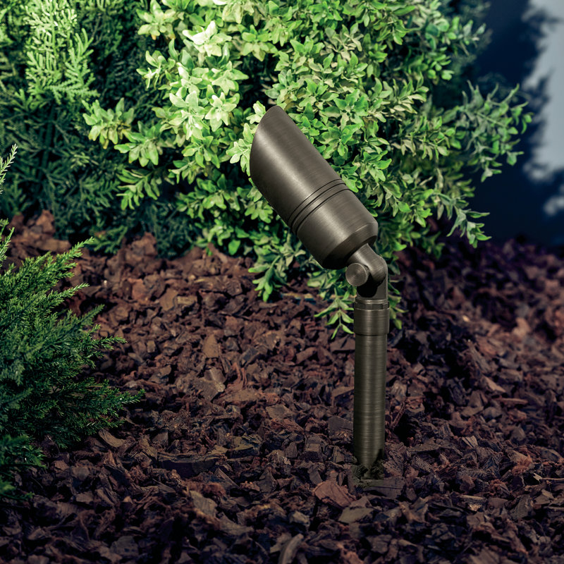 Sleek 12V Modern Brass Floor Accent Light in Centennial Brass
