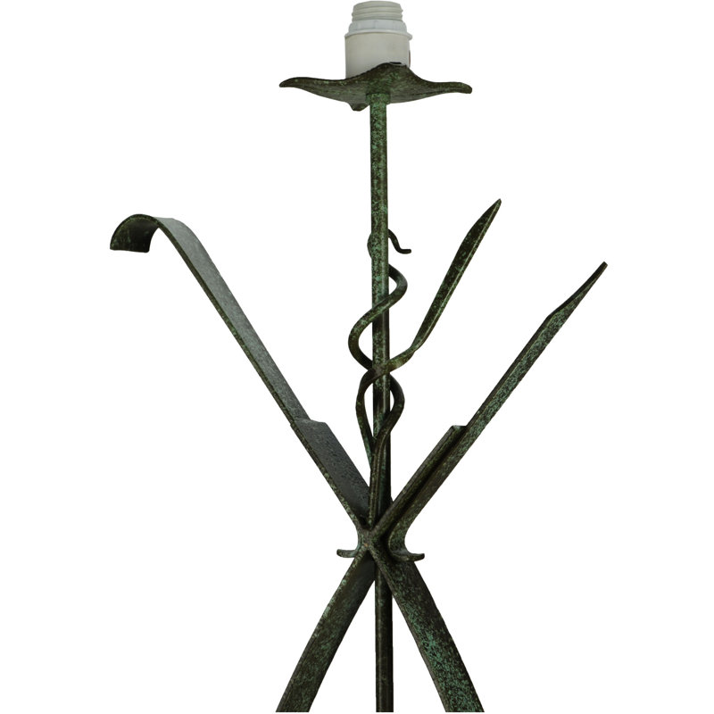 Elegant Blue Stained Glass 62" Torchiere Floor Lamp
