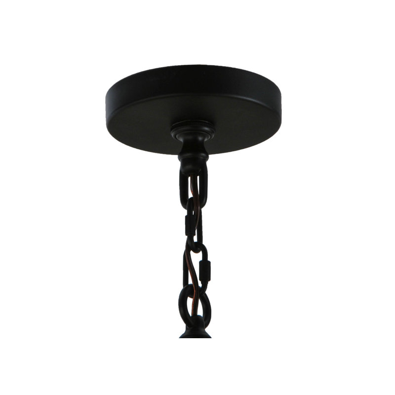 Octavia 48'' Black and White 8-Light Acrylic Chandelier