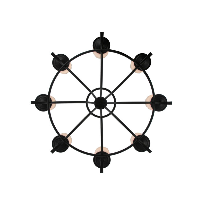 Octavia 48'' Black and White 8-Light Acrylic Chandelier