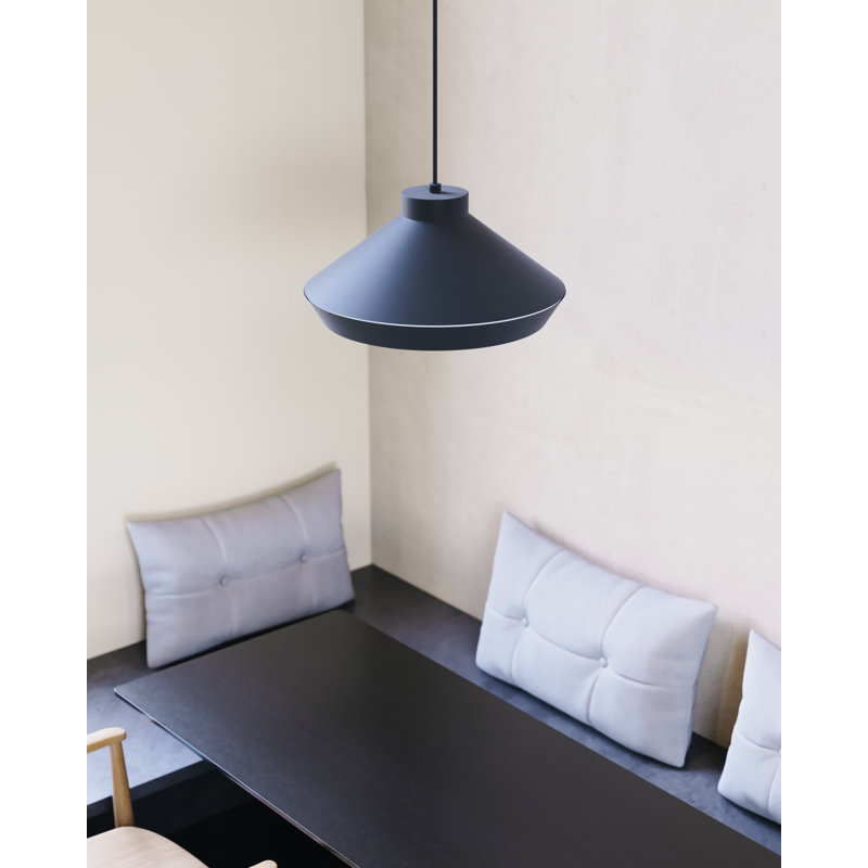 Koma 7.25" Modern LED Pendant Light in Satin Black