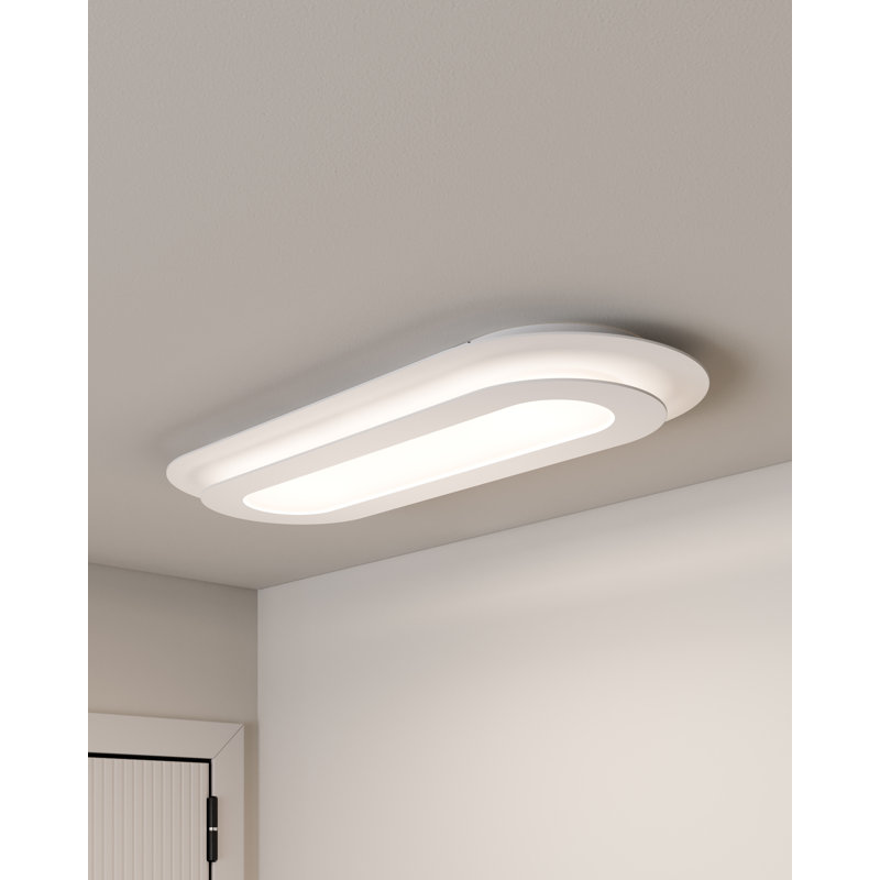 White Aluminum LED Racetrack Ceiling Light