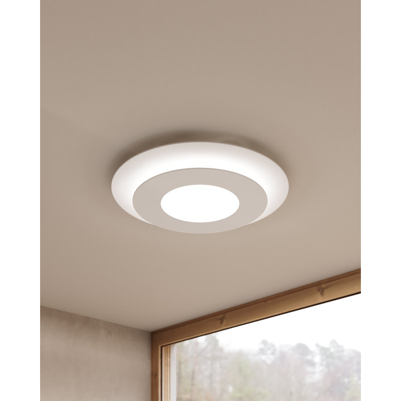 Textured White Aluminum 20" LED Flush Mount Light