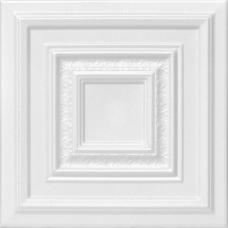 Plain White Polystyrene Coffered Ceiling Tile Set