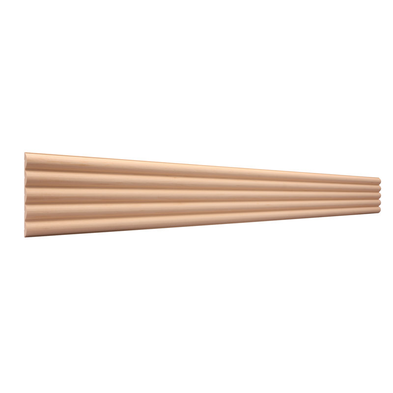 47.5" Unfinished Beaded Solid Wood Accent Moulding