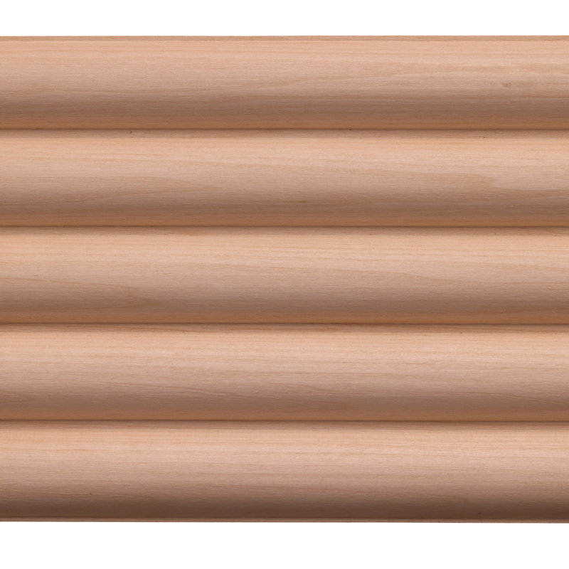 47.5" Unfinished Beaded Solid Wood Accent Moulding