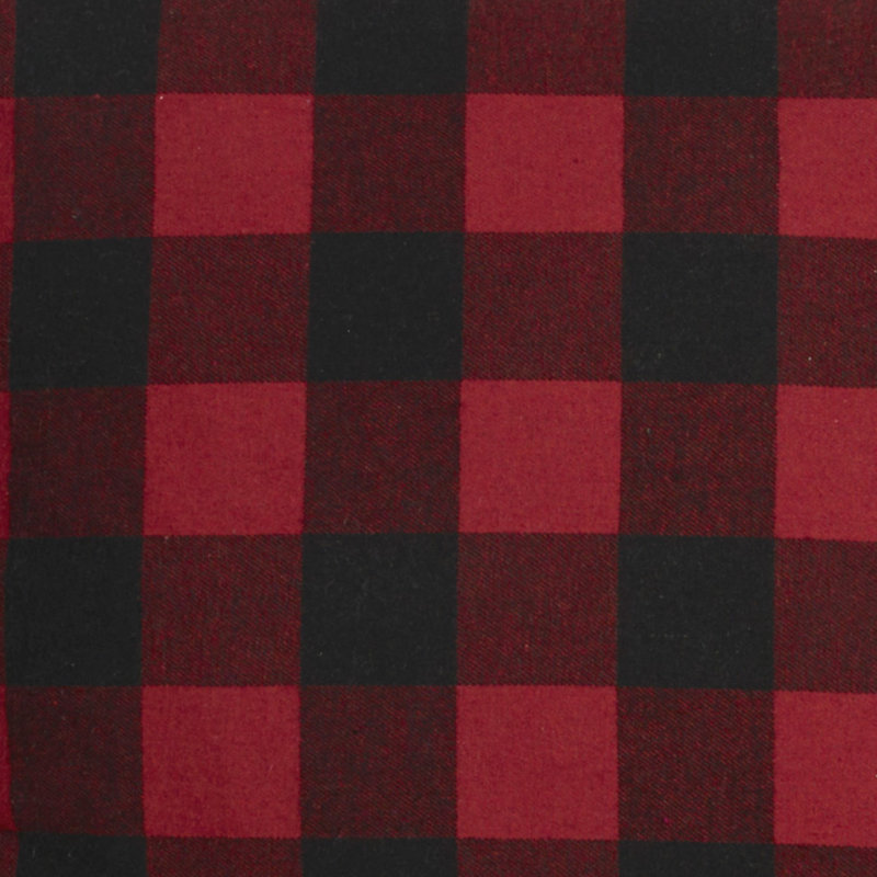 Red Plaid Cotton Sherpa Reversible Throw Blanket and Pillow Set