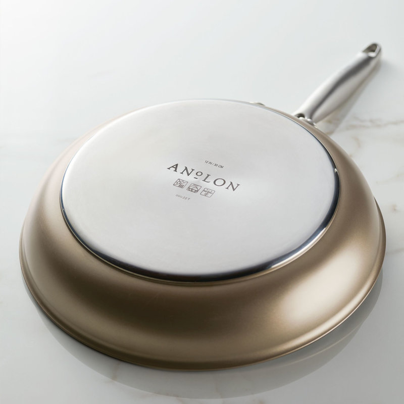 Bronze 12" Hard Anodized Nonstick Aluminum Frying Pan