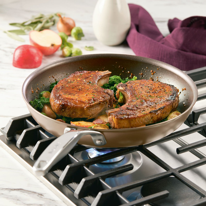 Bronze 12" Hard Anodized Nonstick Aluminum Frying Pan